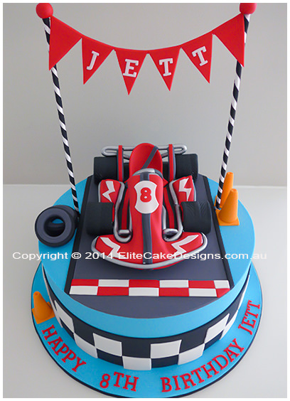 Go Kart Birthday cake for boys